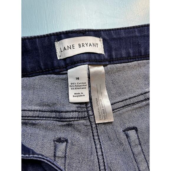 Lane Bryant Essential Denim Size 16 Plus Mid-Rise Skinny Classic Professional - Picture 3 of 8
